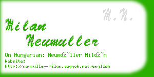 milan neumuller business card